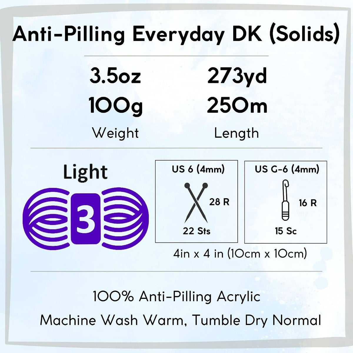 Premier Yarns Anti-Pilling Everyday DK Black 1107-26