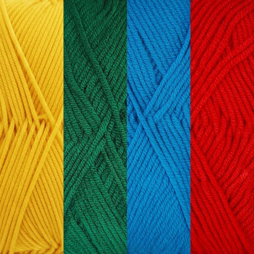 KGS Acrylic Yarn Pack | Soft Acrylic Knitting Yarn | 4 × 50g Skeins