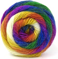 Green, Blue, Purple, Orange, Gold, White Cake Alpaca Fine - Alpaca