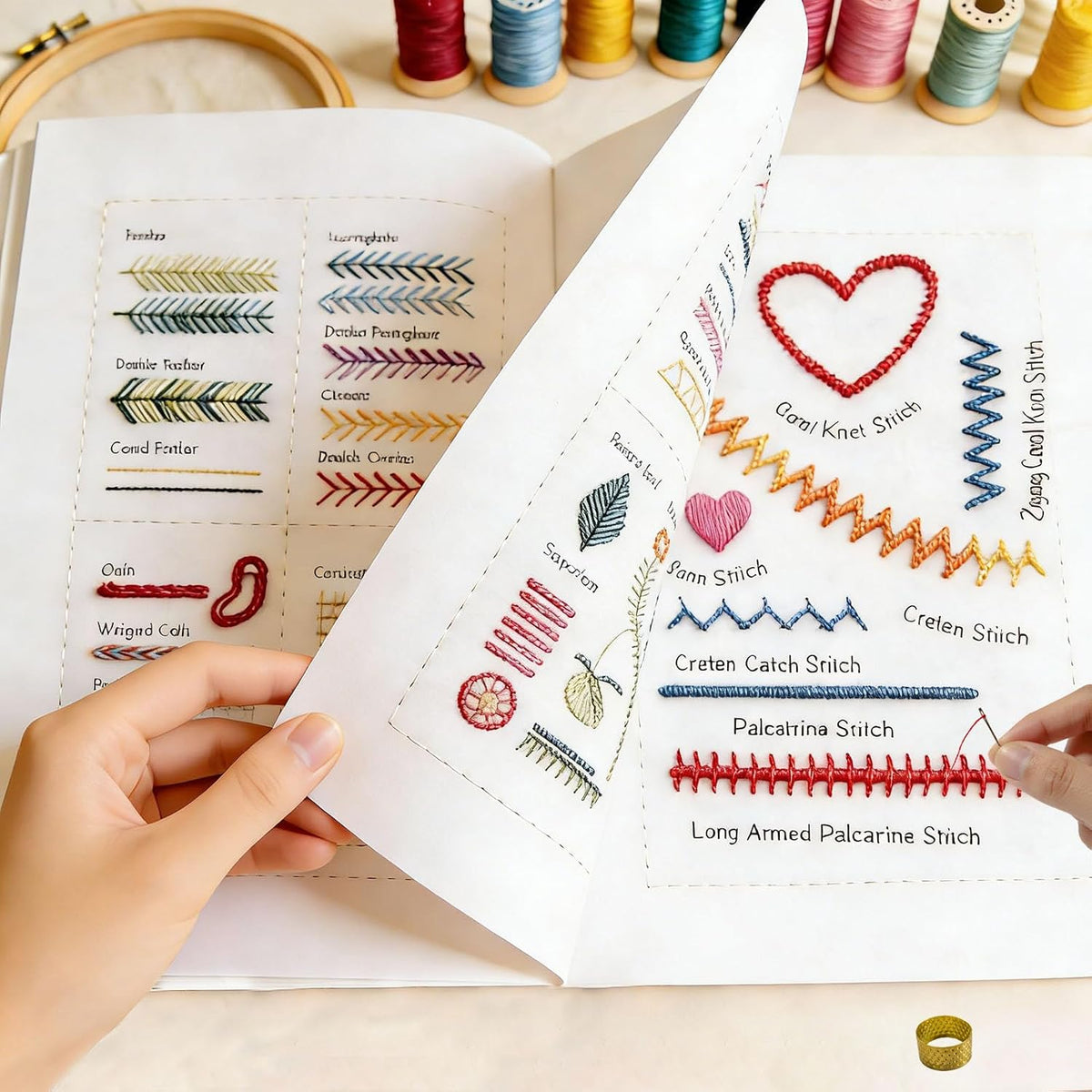 2026 Upgraded Embroidery Kit for Beginners, Embroidery Stitch Book Kit