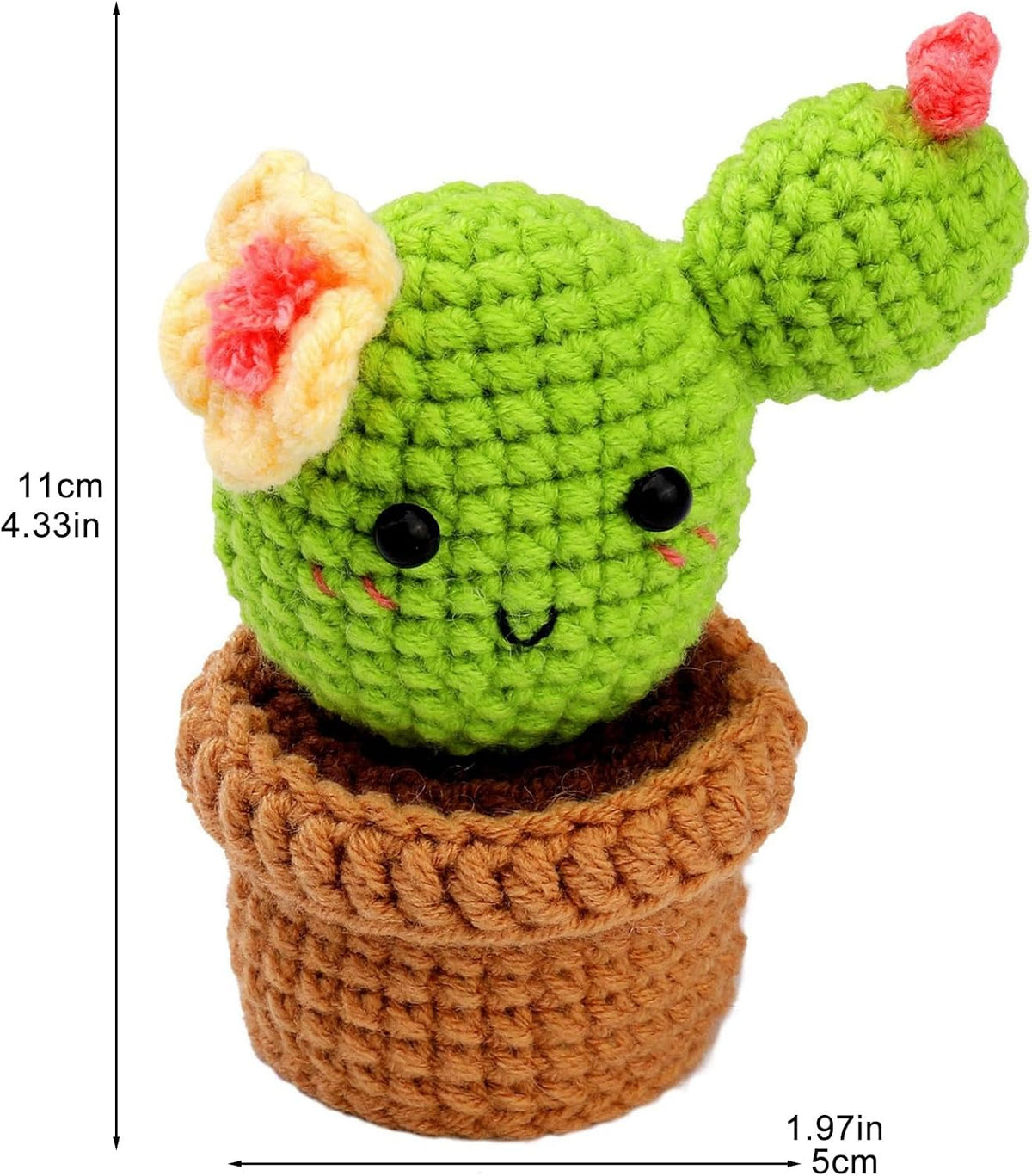 Youhitec Cactus Crochet Kit for Beginners DIY Craft Decorate Crochet