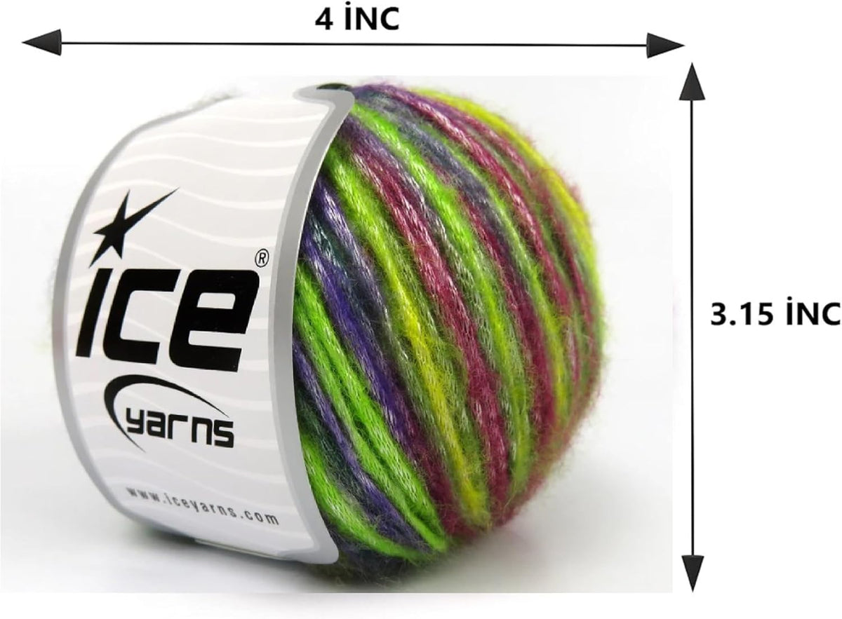 Ice Yarn Lukche Picasso (3 Pack) Light Shinny Yarn Knitting Yarn