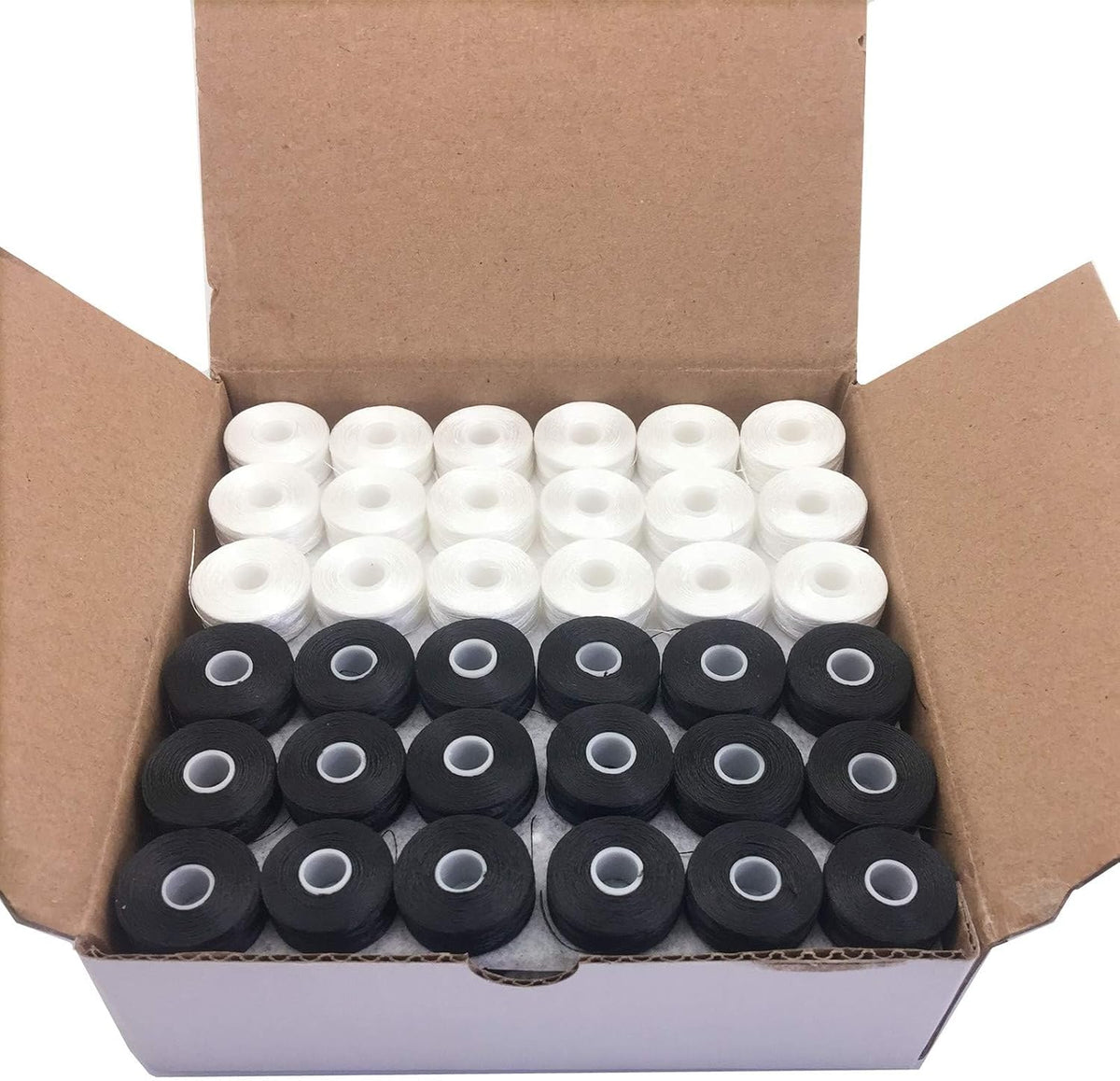 YEQIN Prewound Bobbin Thread, Sideless, 144pcs Type L Size (SA155)