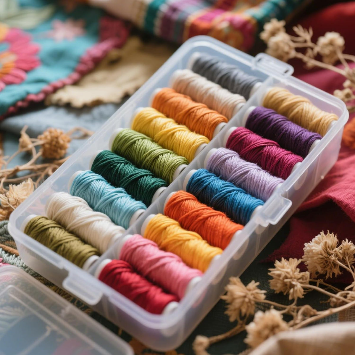 Embroidery Thread Organizer, 2 PCS Embroidery Floss Organizer