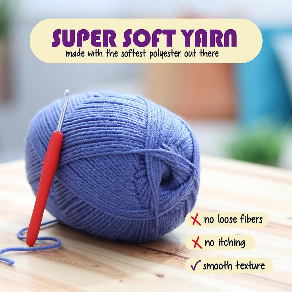 Crochet Kit for Beginners Adults and Kids - Beginner Crochet Kit for