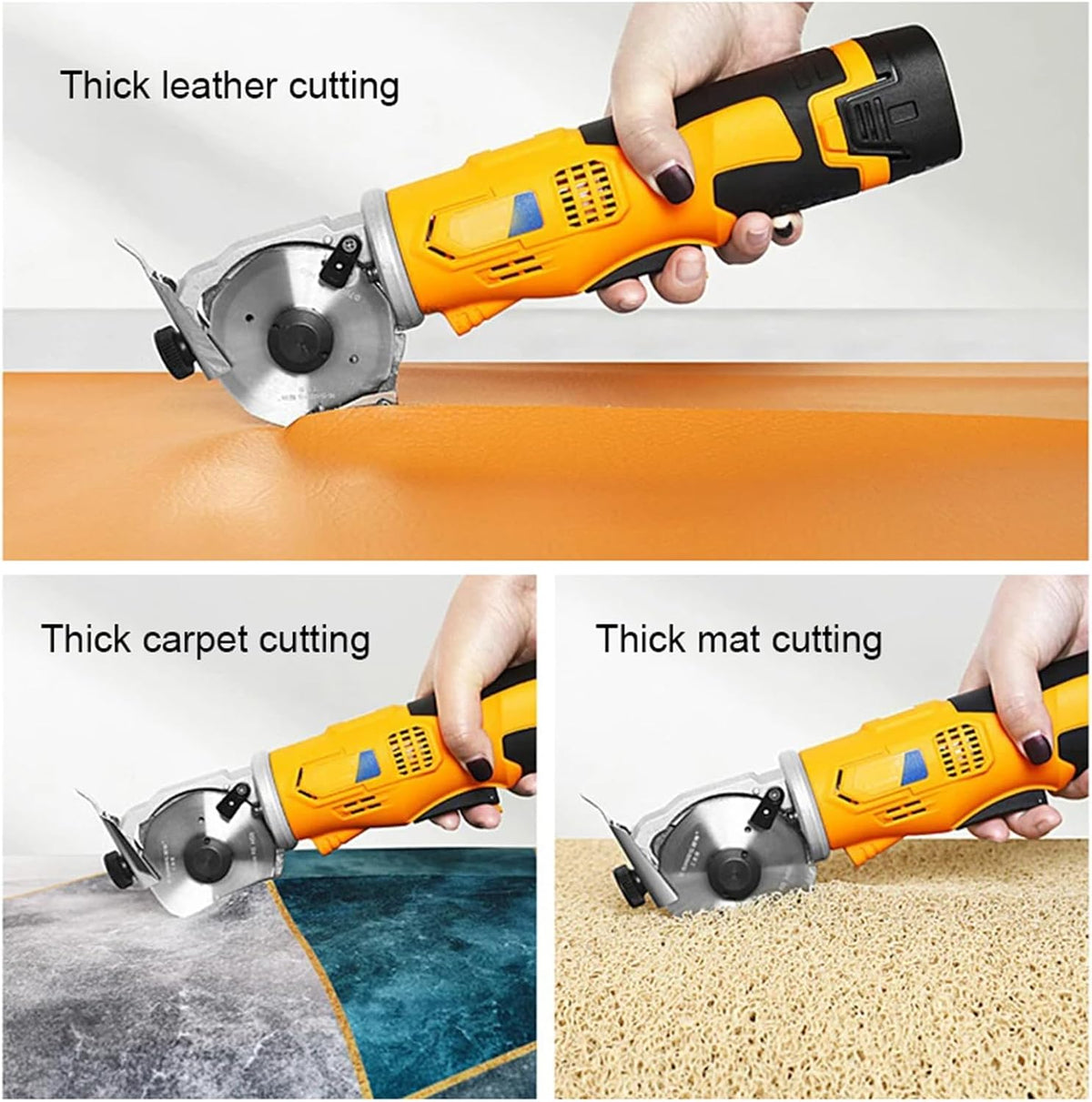 Multi-Layer Electric Rotary Fabric Cutter, Cordless Fabric Scissors