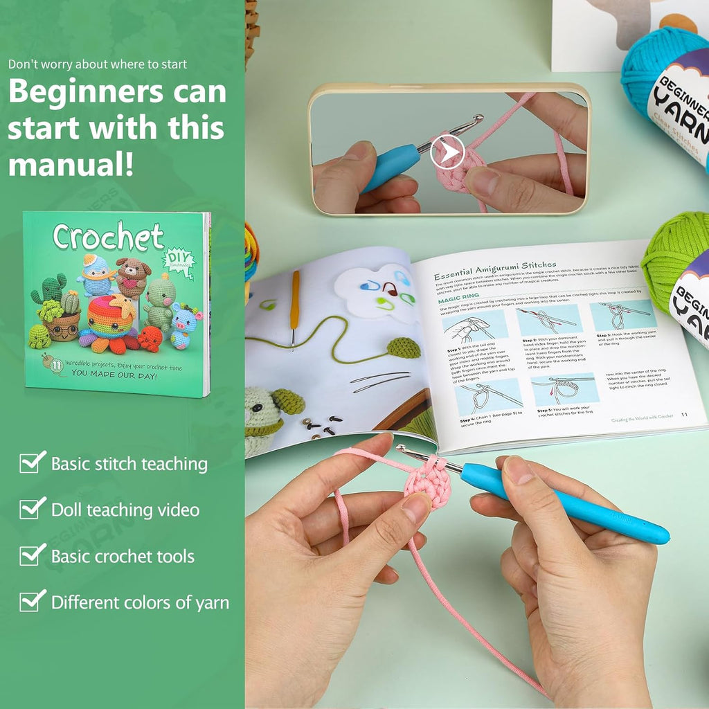 Completed Beginner Yarn, Yarns for Crocheting, Easy Yarns