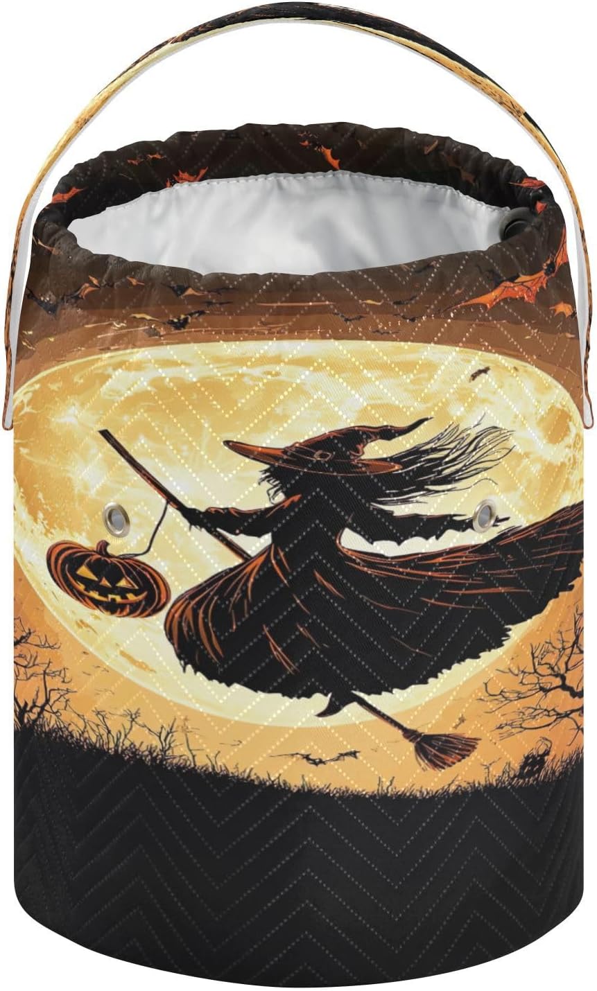 YETTASBIN Halloween Witch Yarn Storage Bag, Large Crochet Knitting Bag