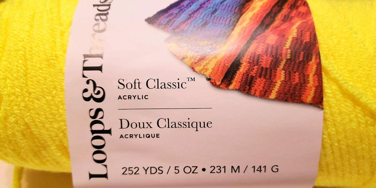 Soft Classic Yarn by Loops & Threads - 252 Yards - Medium (4) - Neon