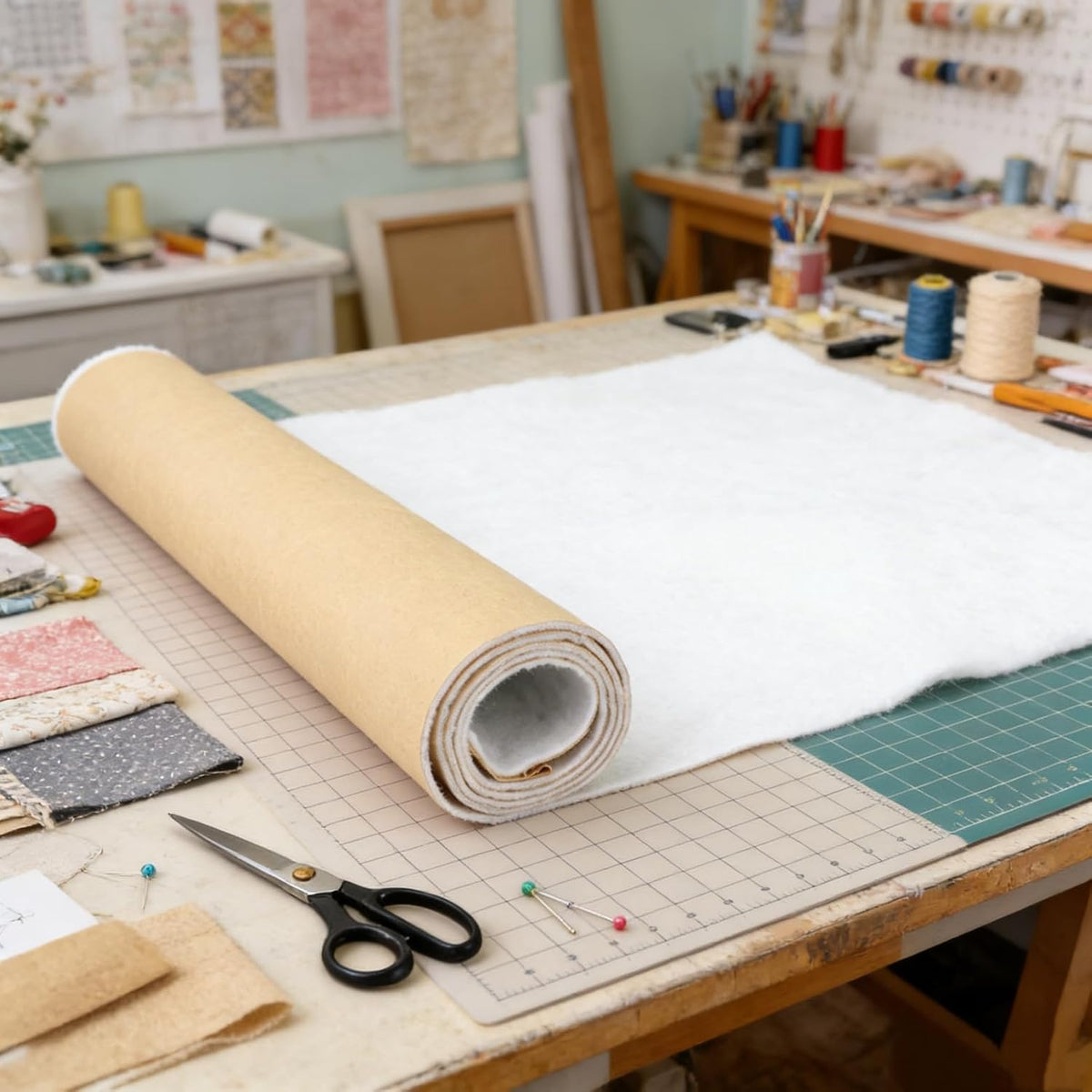 200g Self-Adhesive Cotton Batting 1/2 Meter - Peel and Stick Quilt