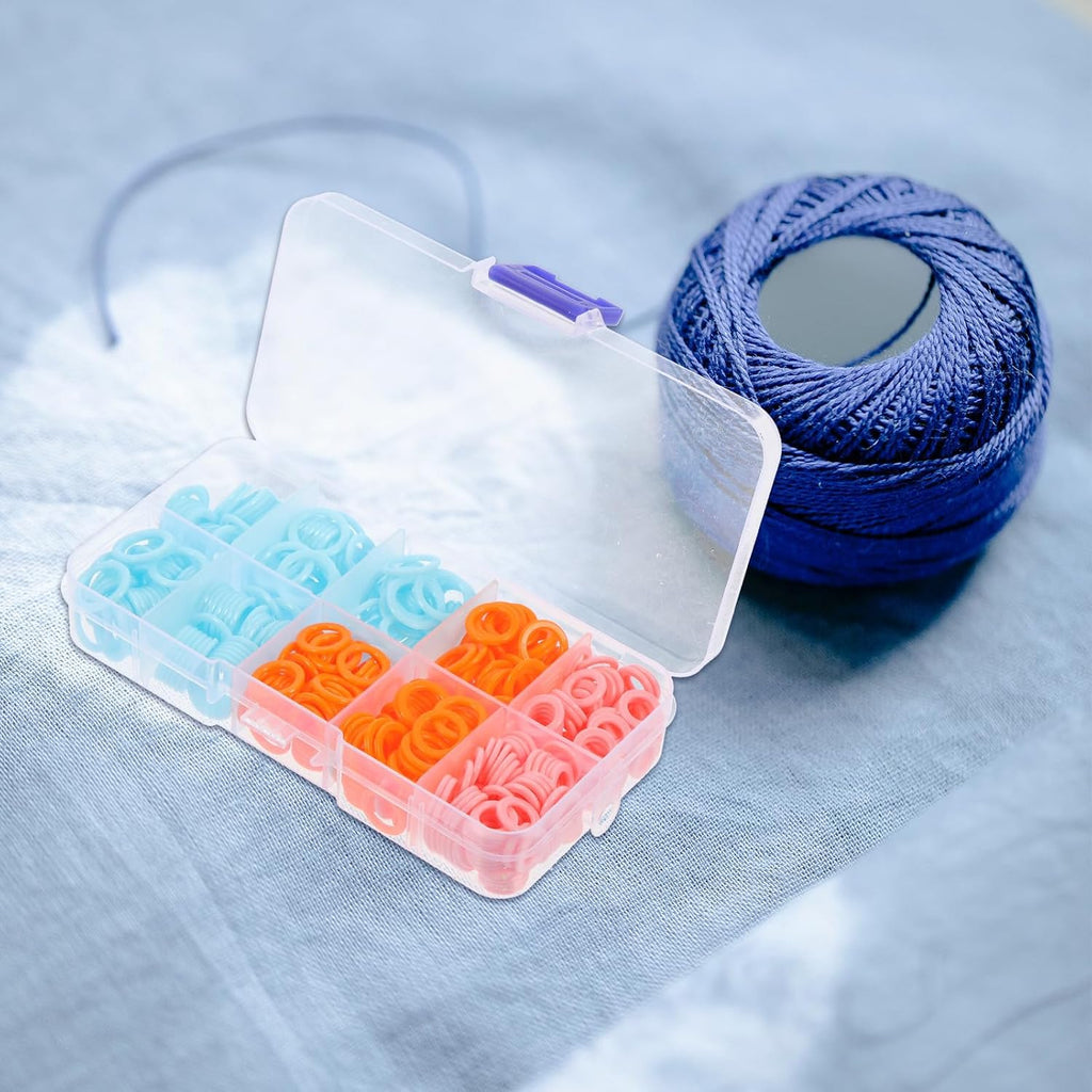 450 Pcs Knitting Crochet Stitch Markers, Color Coded Locking Rings