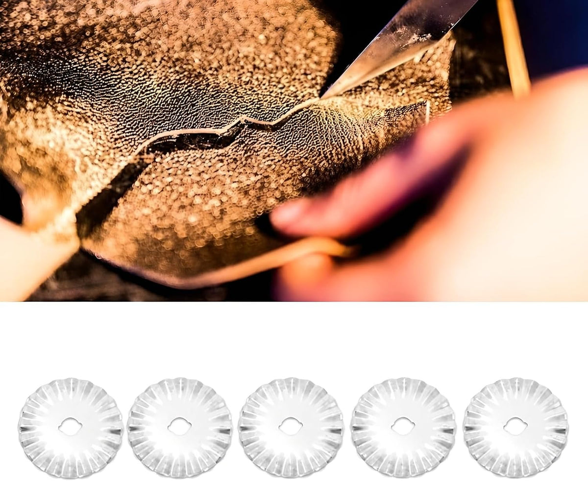 45mm Rotary Cutter Pinking Blades, 5-Pack