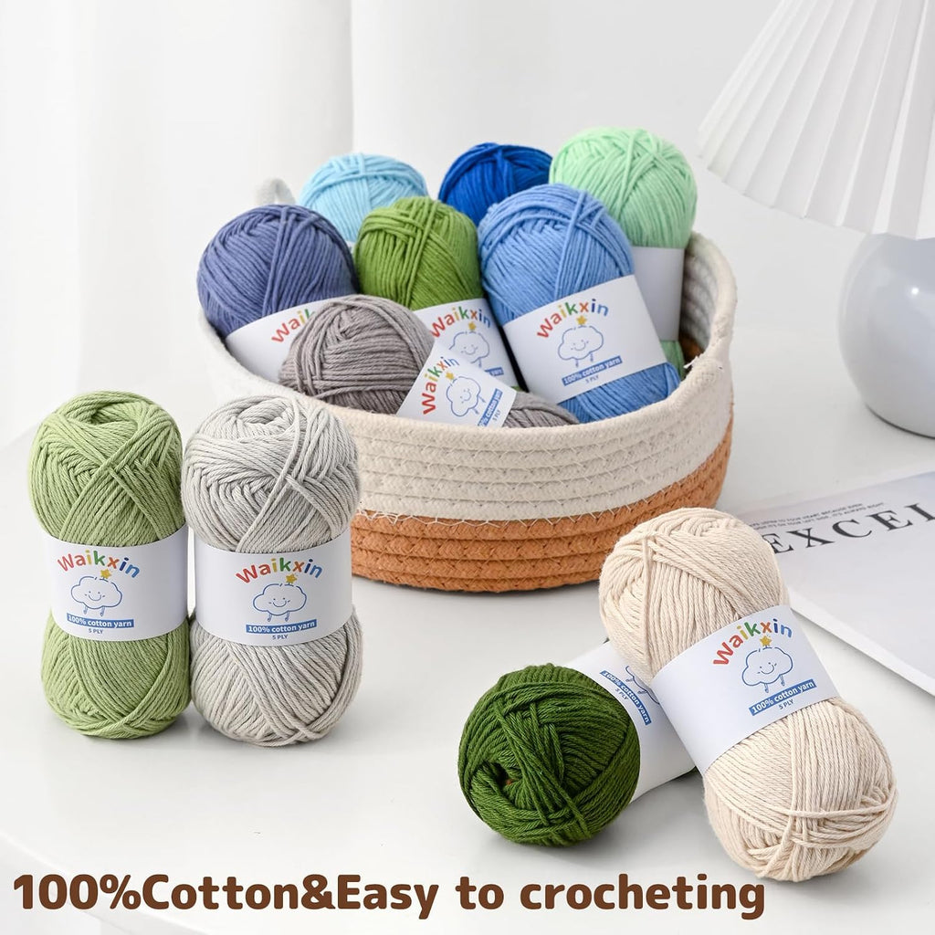 20 Pack of Fluffy Cotton Yarn for Crocheting and Knitting