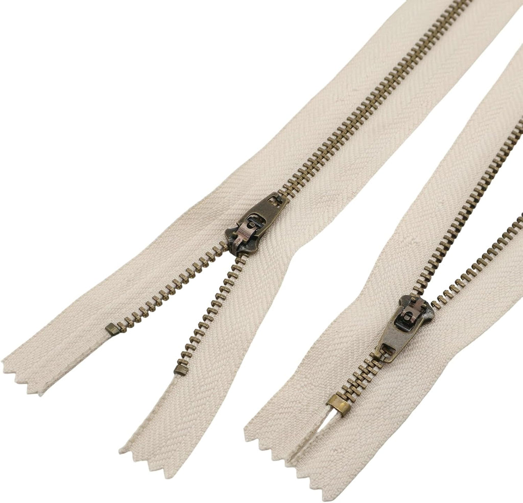Leekayer 3# Jeans Zipper 5" Metal Zipper Close End Zippers 6pcs
