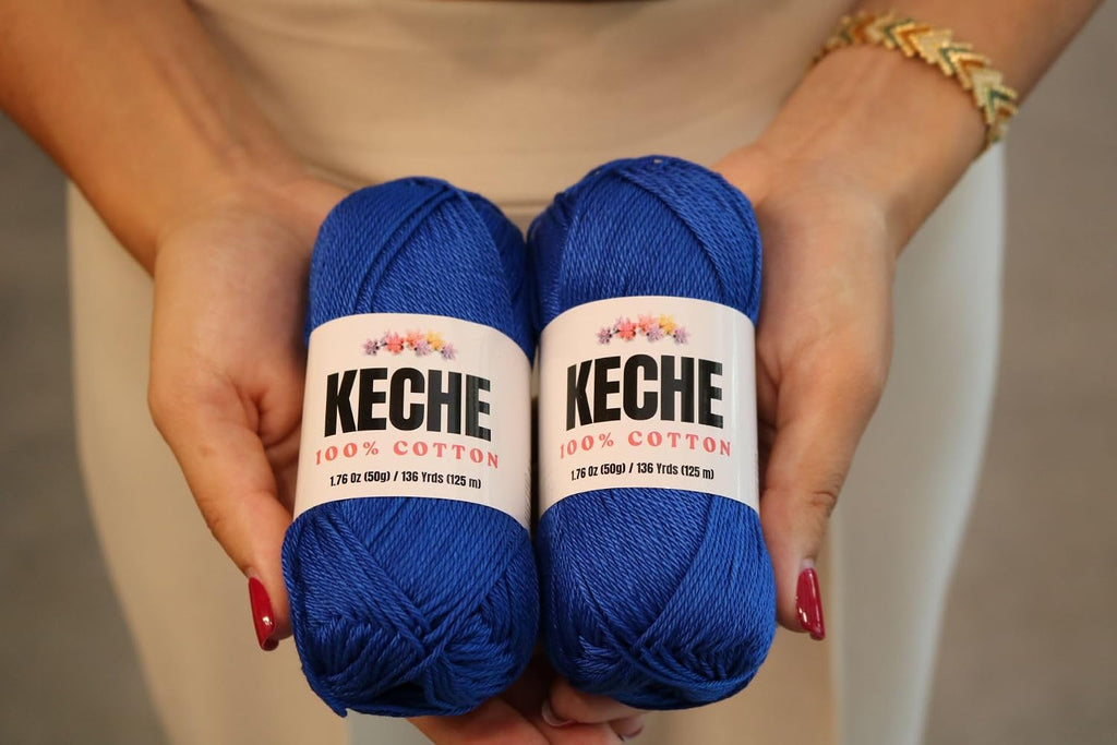 Cotton Yarn - 100% Cotton Yarn for Crocheting and Knitting, Mercerized
