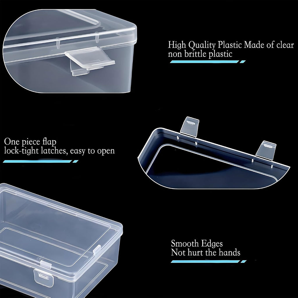 Large Bead Storage Box - 16 Grids Clear Organizer, 1 Pack,Portable for