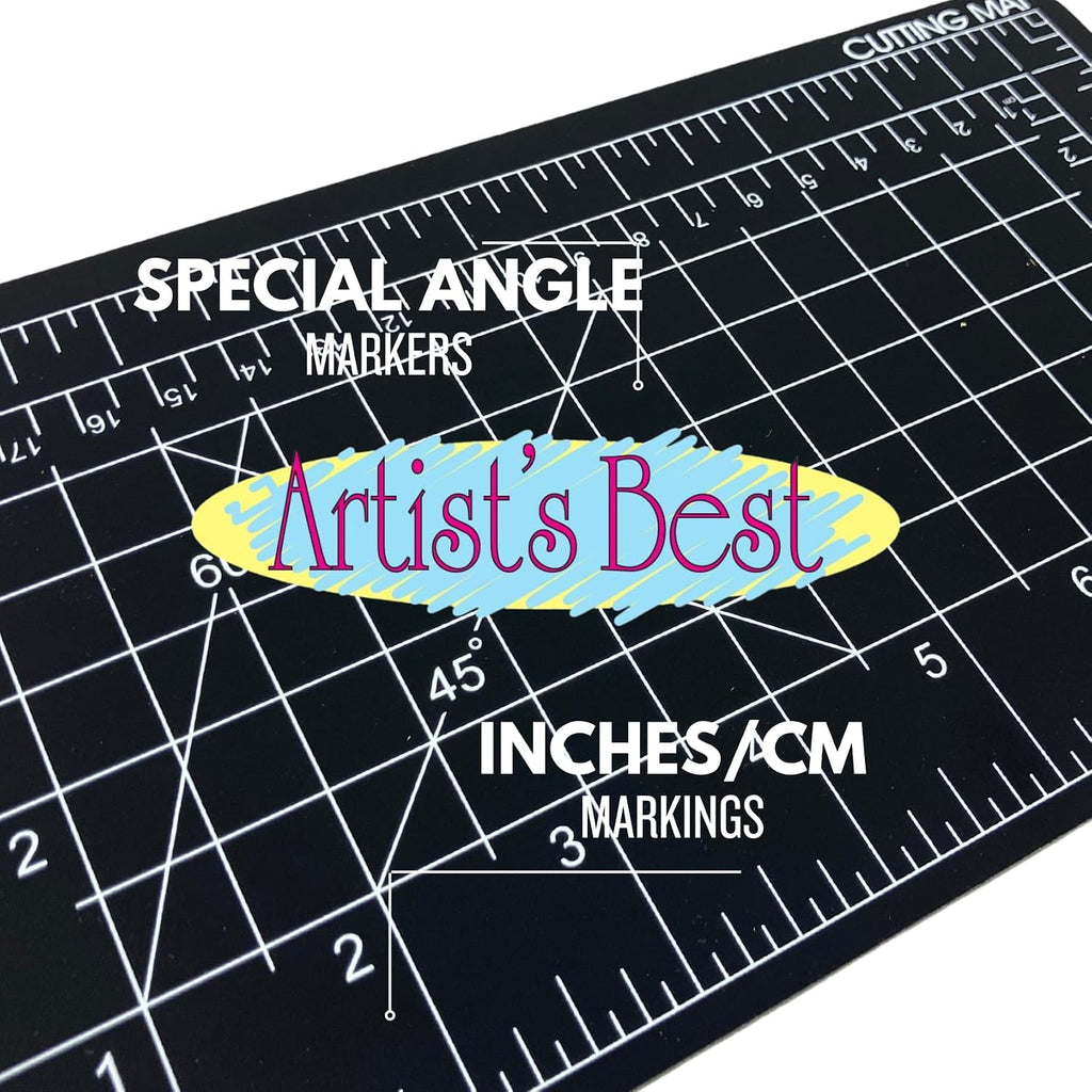 ARTIST'S BEST 2 Pc. 5" x 9" Self Healing Black Cutting Mat | Rotary
