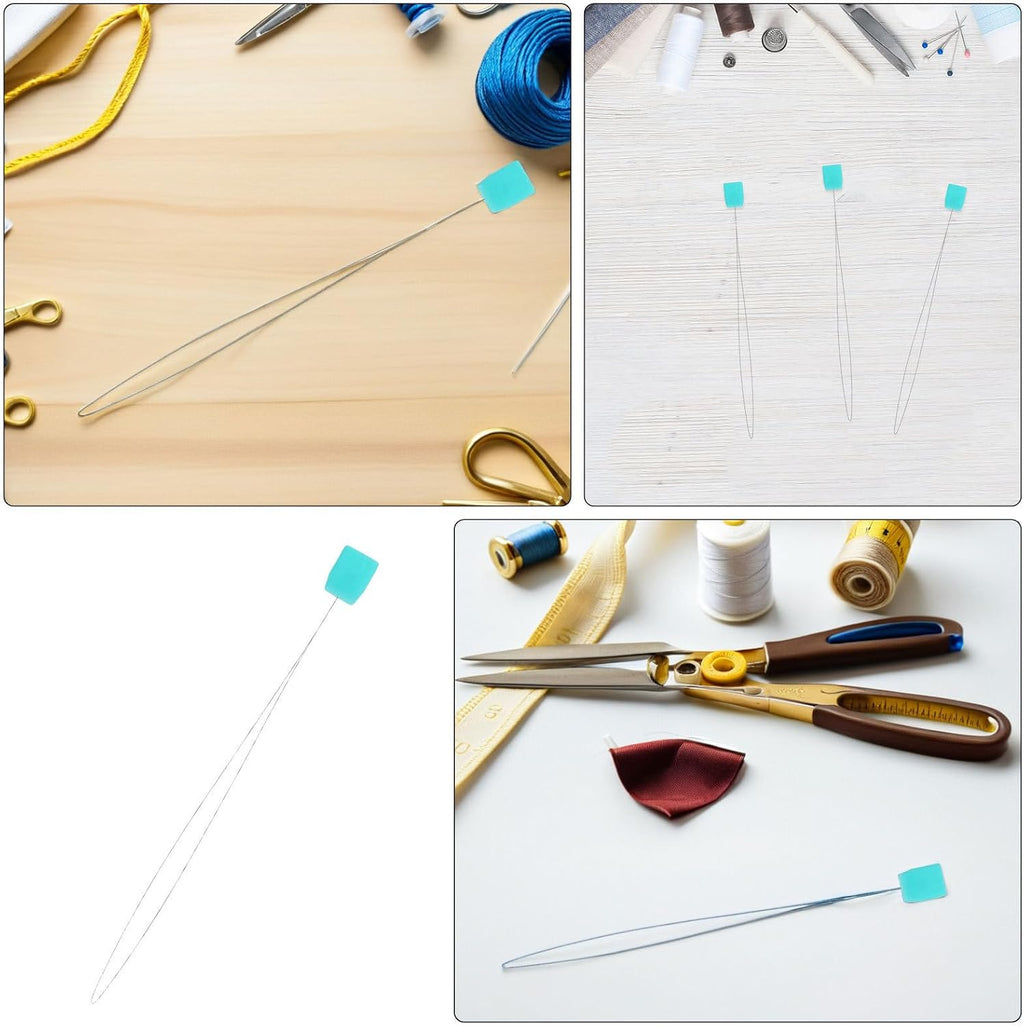 15pcs Long Punch Needle Threader Wire Hook Tool for DIY Sewing Crafts