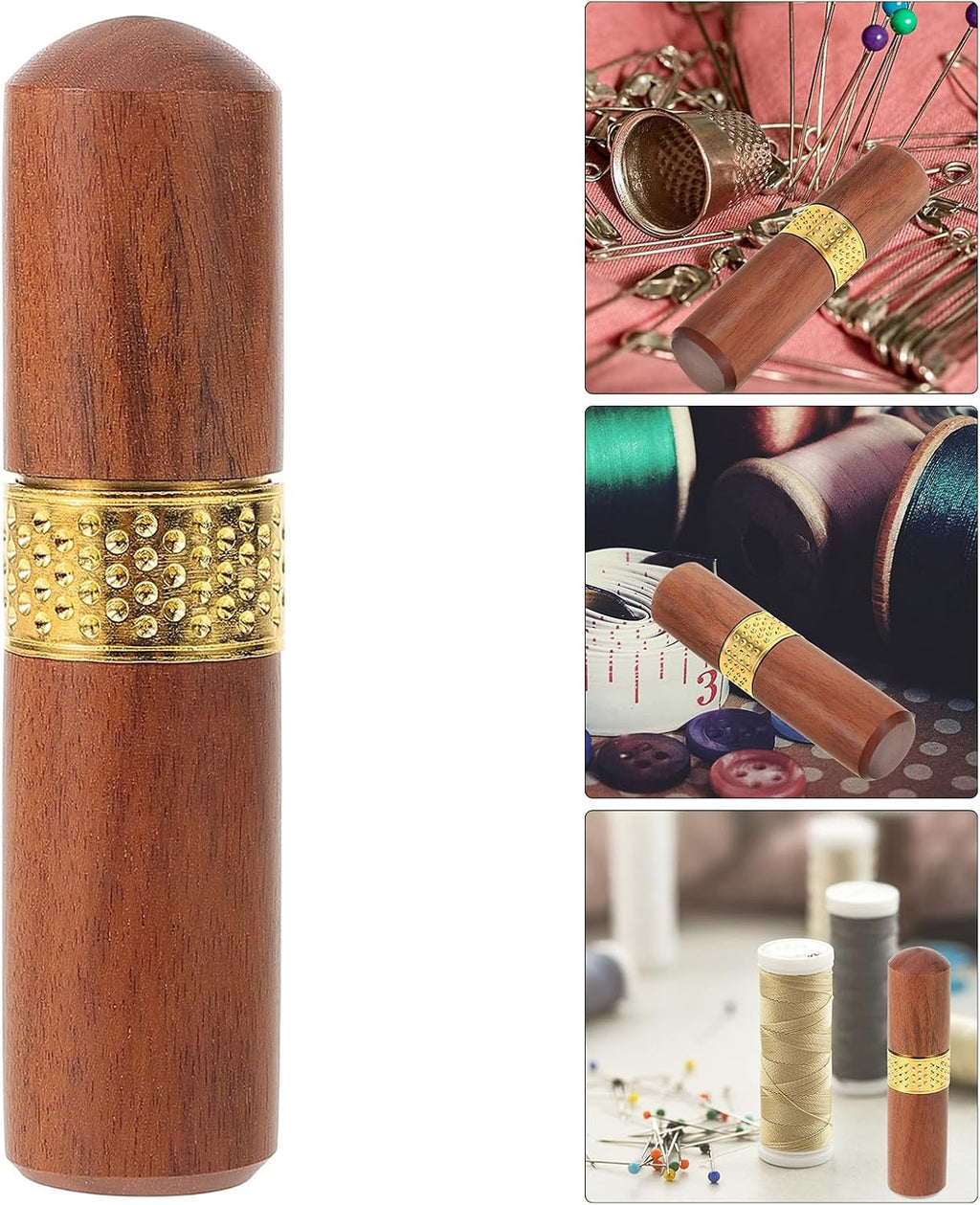Wooden Sewing Needle Case for Knitting Lovers Xmas Portable Tube