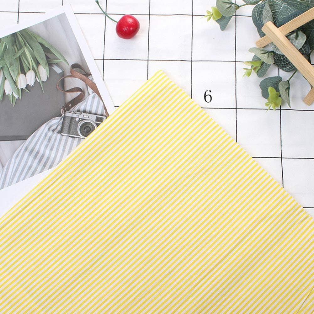 Yellow Theme Pre Cut Cotton Fabric Squares 25x25cm 7Pcs Quarters