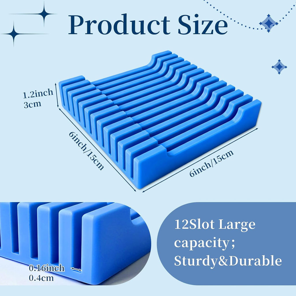 Adameng 12 Slot Quilting Ruler Holder Sewing Ruler Holder Organizer