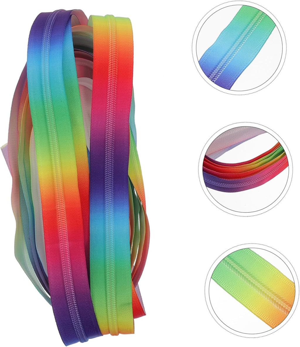 Rainbow Color Nylon Coil Zipper Yard for Pencil Bags and Hoodies
