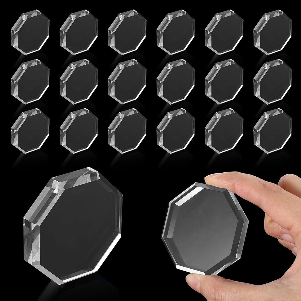 20 Pcs Crystal Glass Pattern Weights for Sewing, Fabric Weights for