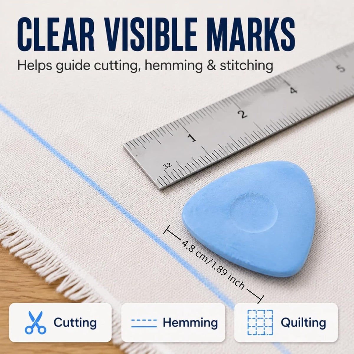 Crzxfypa Triangle Tailors Chalk, Professional Sewing Fabric Chalk &