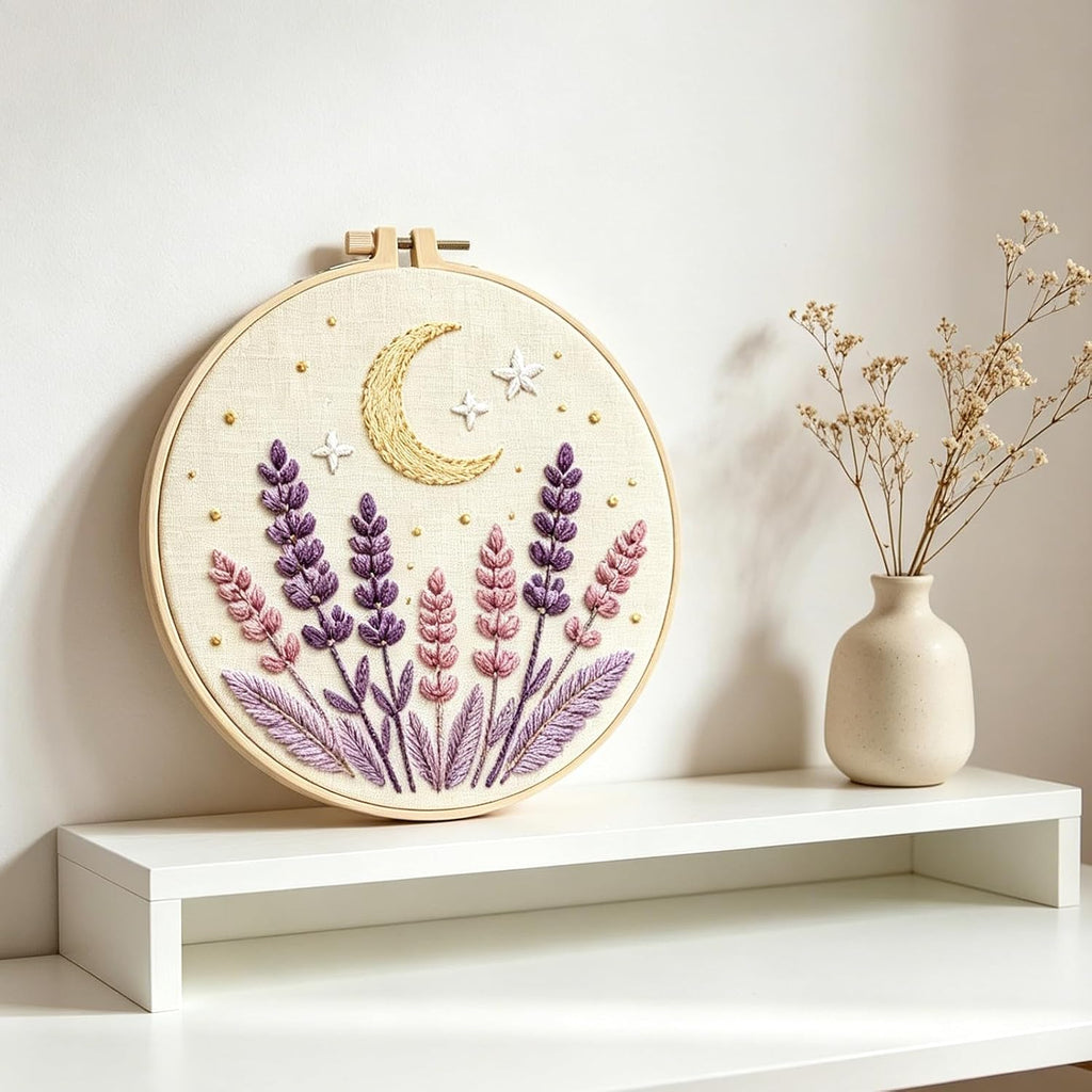 FREEBLOSS 4 Sets Embroidery Kit for Beginners Needlepoint Embroidery