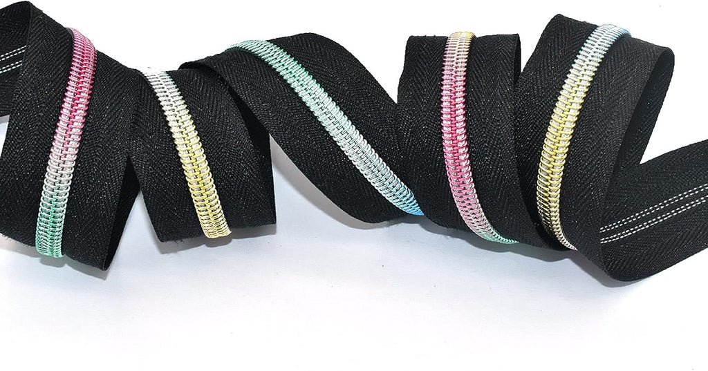 Rainbow Zipper Tape - Mixed Nylon Coil Zippers Bulk #5 #3 Sewing