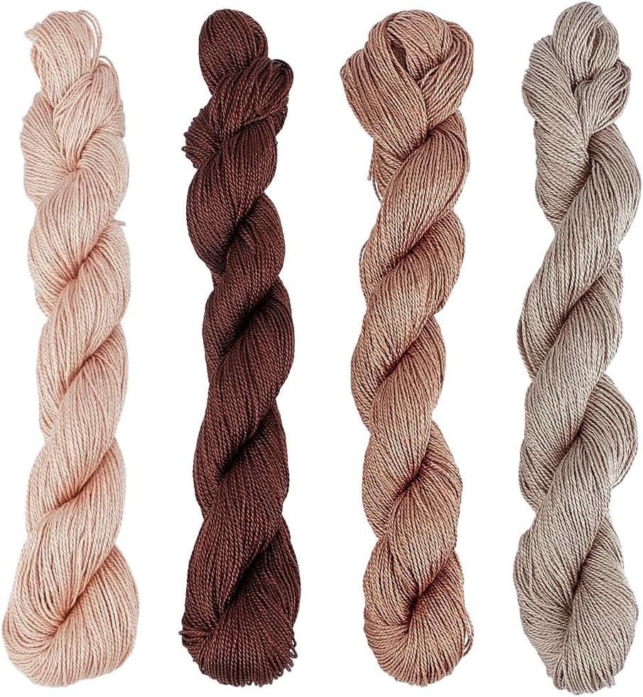 4 Pcs Sashiko Thread Sashiko Skein 4 * 100M(109 yds) Pure Cotton