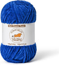 Fluffy Velvet Yarn for Crocheting, Chunky Chenille Baby Blanket Yarn