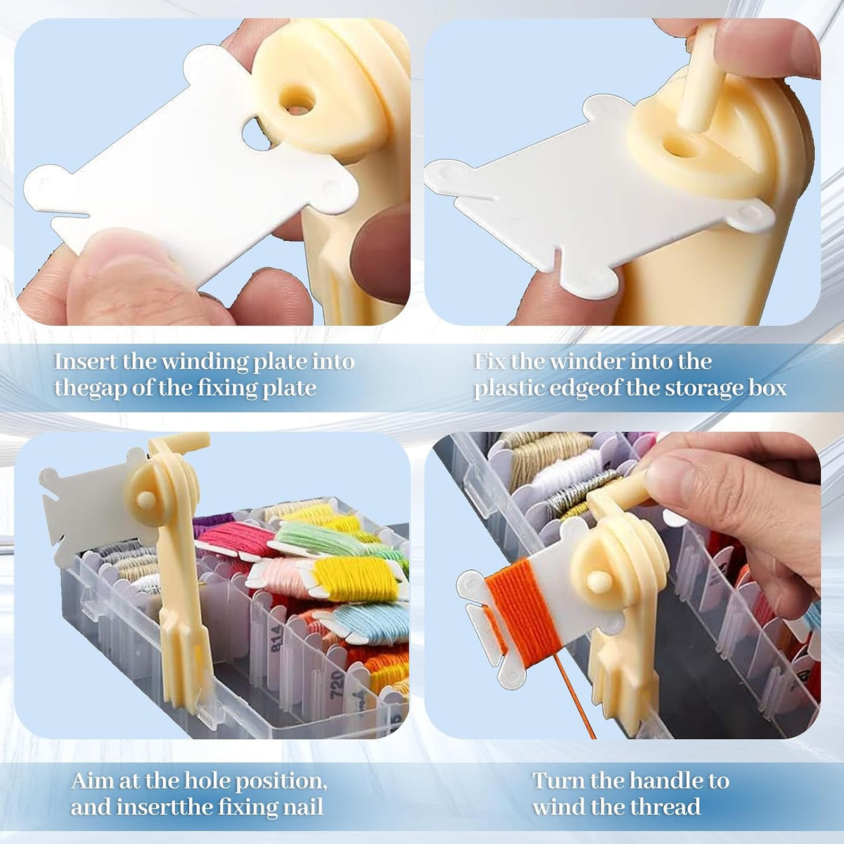Embroidery Thread Organizer, 2 PCS Embroidery Floss Organizer