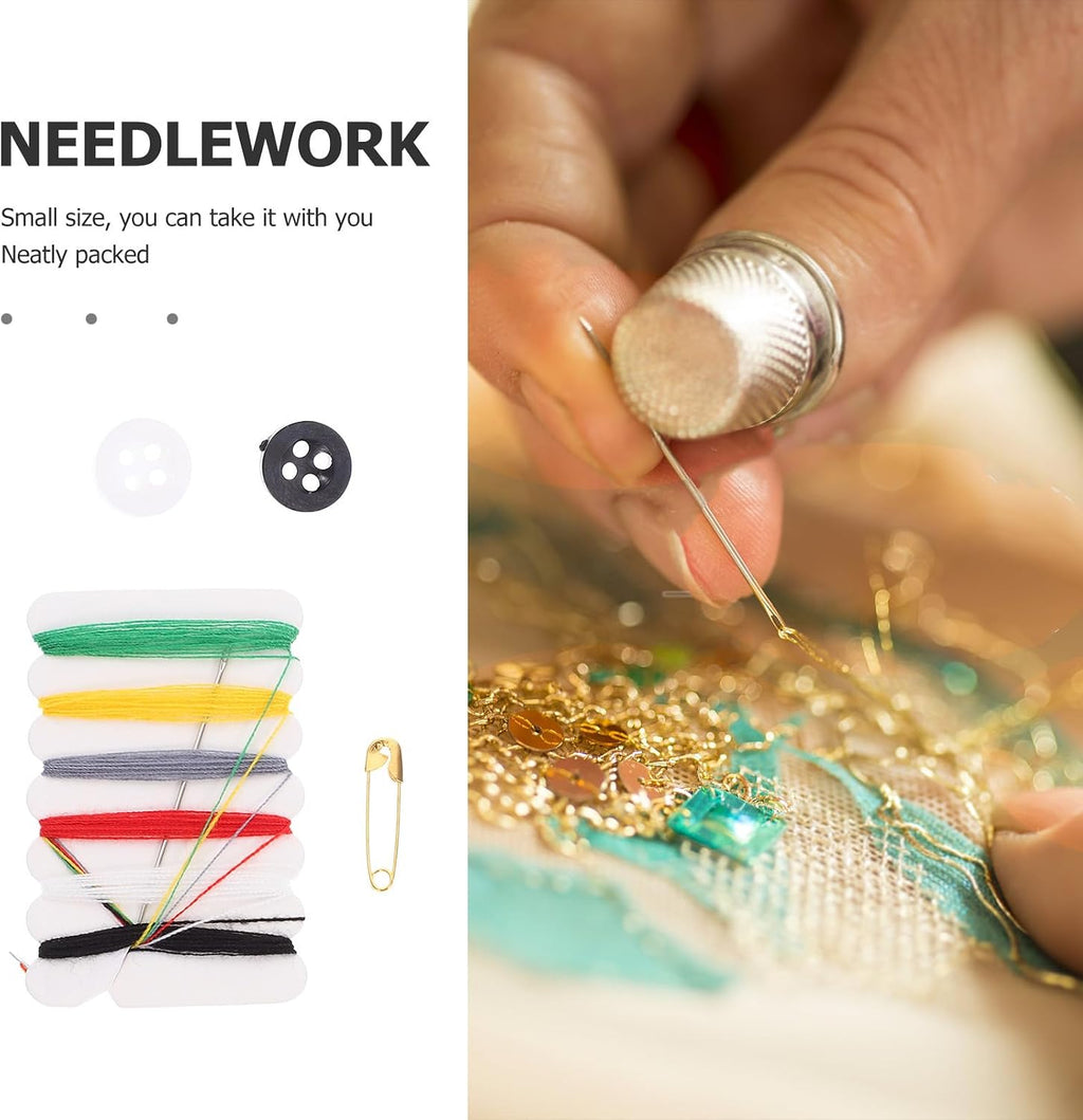Disposable Sewing Kit for Housekeepers, 100 Sets Needle Thread Repair