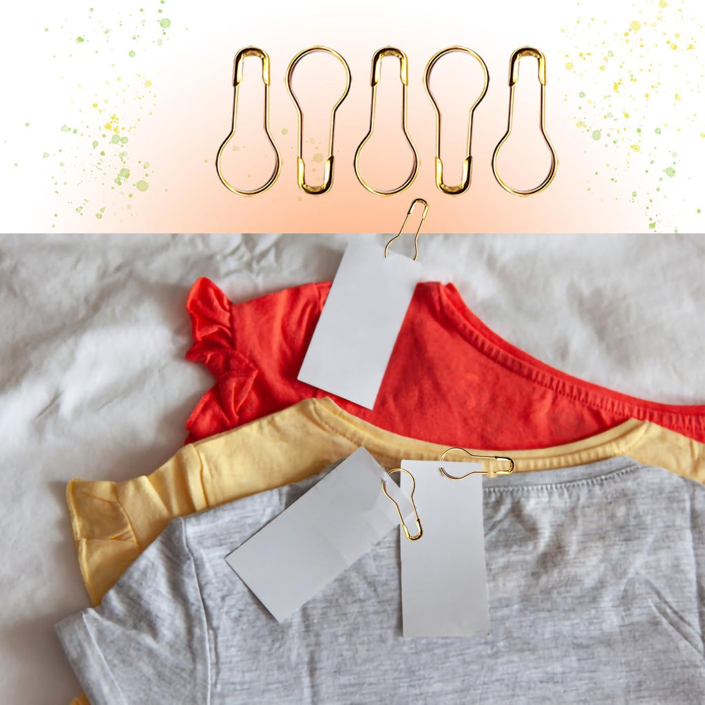 200pcs 0.9 Inch Gourd Safety Pins, Ball Shaped Hanging Tag Pins