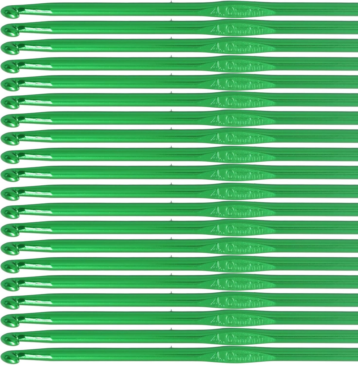 Moicstiy 20PCS 4mm Aluminum Crochet Hooks