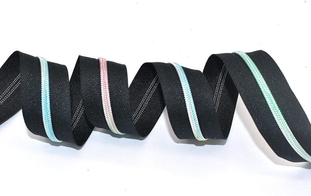Rainbow Zipper Tape - Mixed Nylon Coil Zippers Bulk #5 #3 Sewing