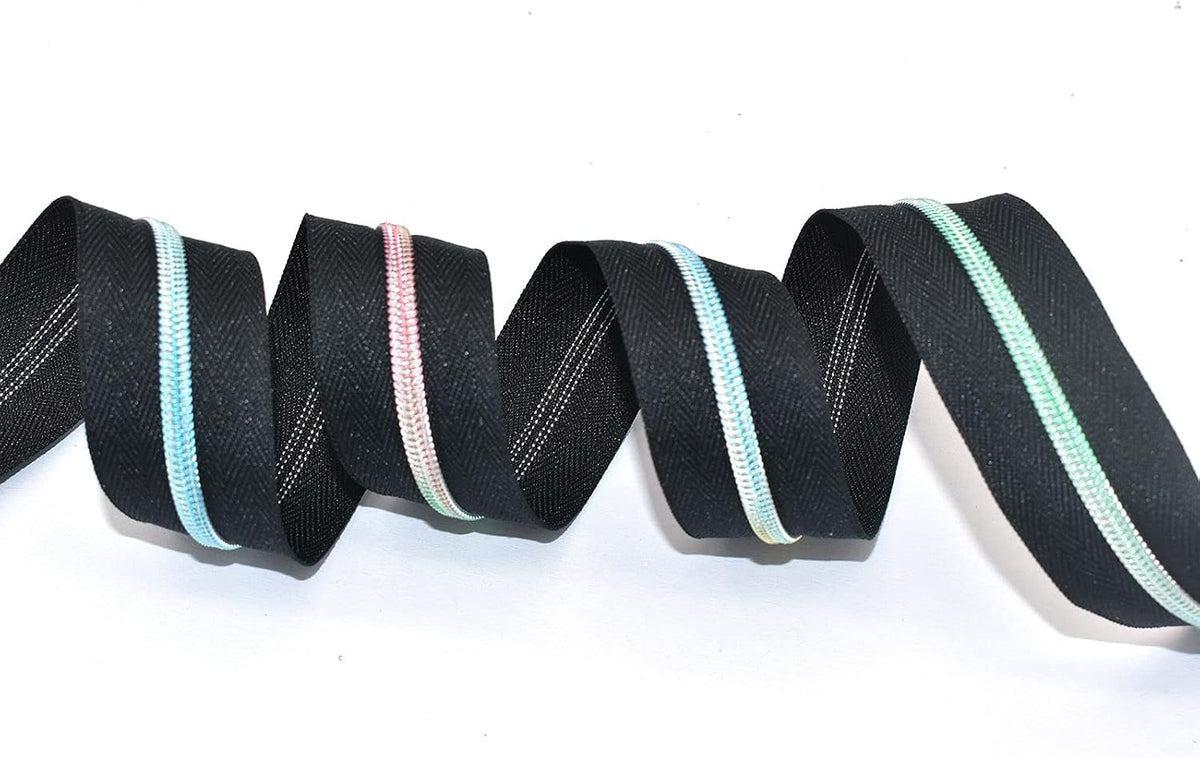 Rainbow Zipper Tape - Mixed Nylon Coil Zippers Bulk #5 #3 Sewing