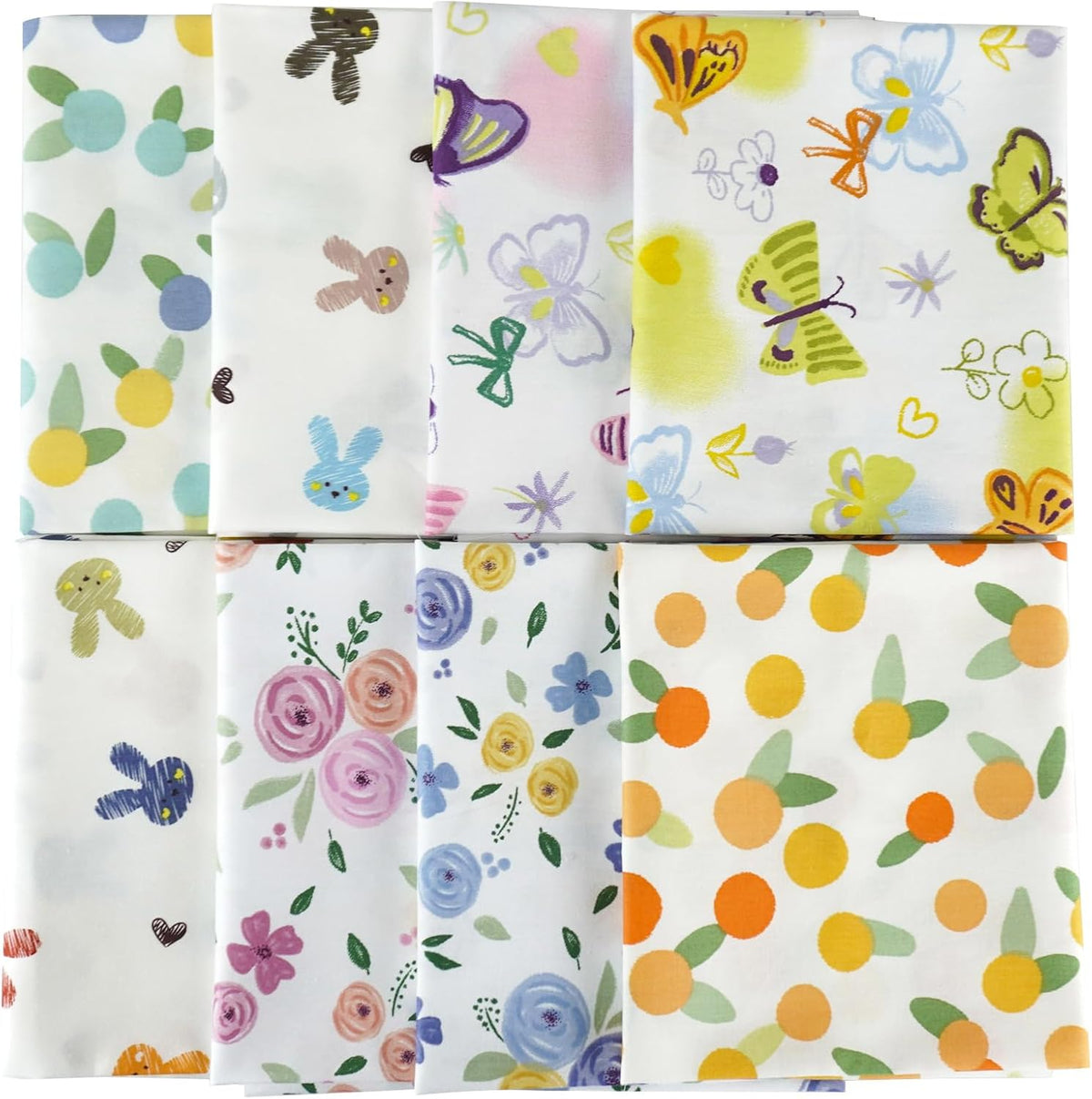 14pcs Fat Quarters 100% Cotton Fabric Bundles Floral Precut Fabric