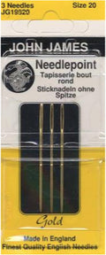 Gold Tapestry Hand Needles-Size 20 3/Pkg