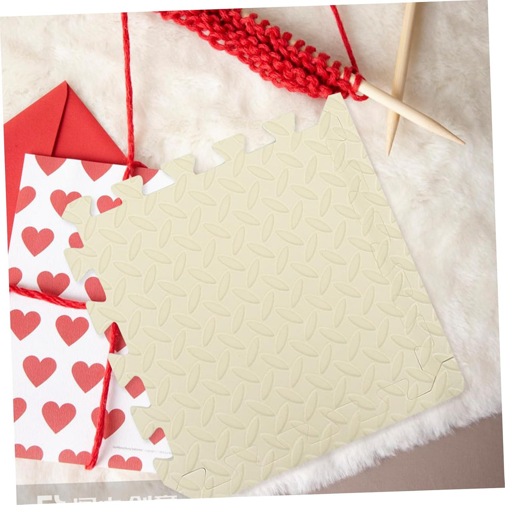 9pcs Knitting Blocking Mat Foam Board Portable Beige Set