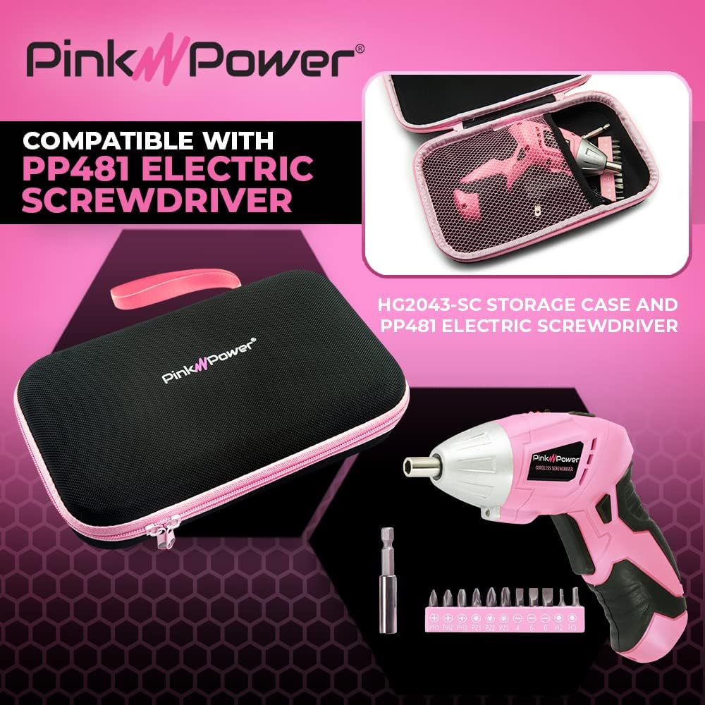 Pink Power Storage Case for Cordless Electric Scissor and Box Cutter