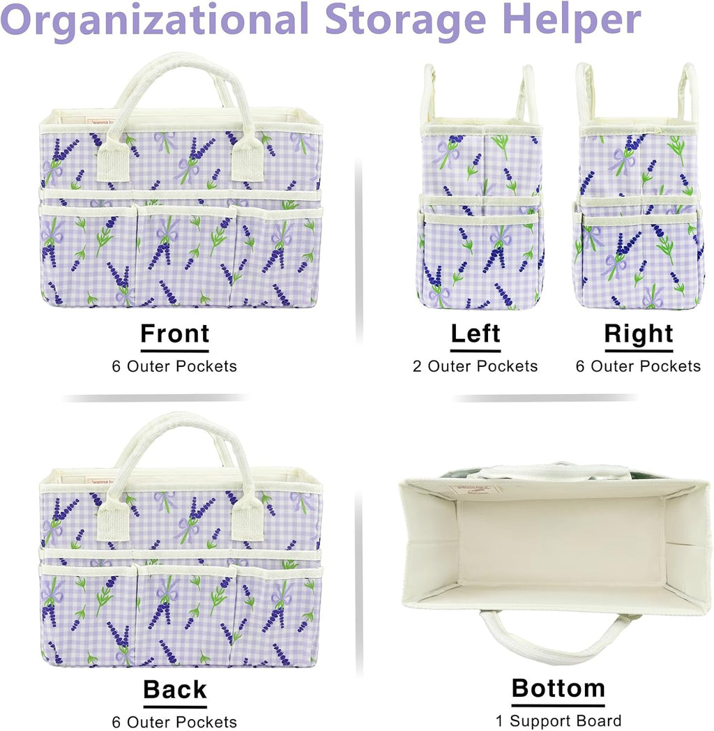 Craft Organizer Tote Bag, Large Art Storage Caddy with Multiple
