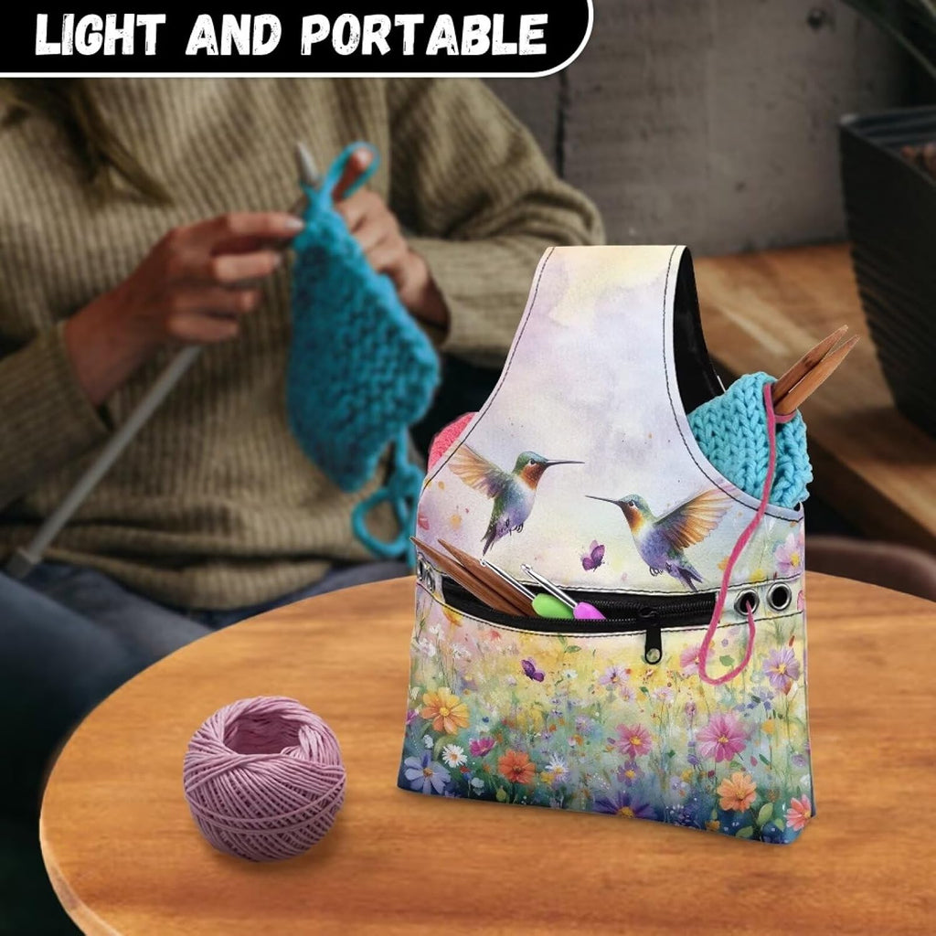 Crochet Tote Bag for Women, Yarn Storage Bag Size S, L