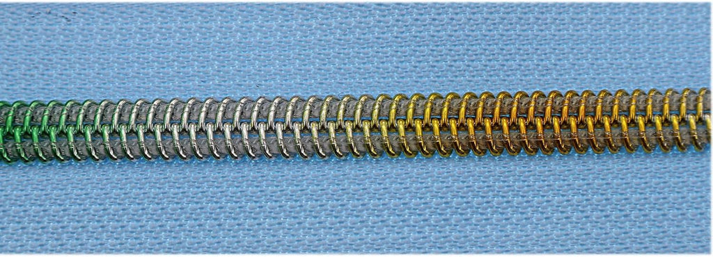 YIGUANXIN #5 Colorful Metallic Nylon Coil Zippers by The Yard with