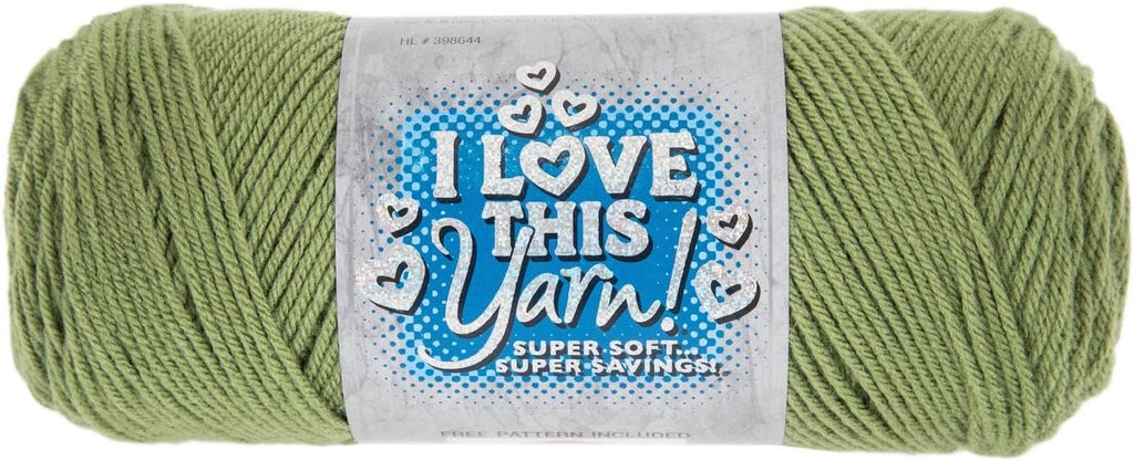 Hobby Lobby I Love This Yarn, 100% Acrylic, 260 Light Sage, Set of 2