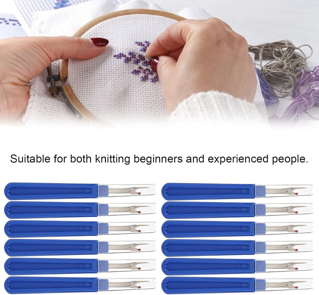 12Pcs Sewing Seam Thread Remover,Seam Ripper Stainless Handy Handles