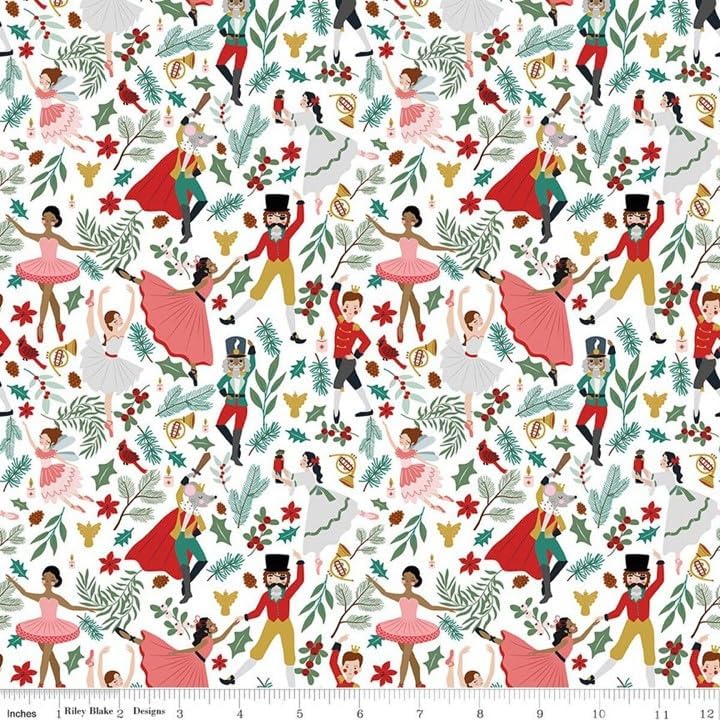 Riley Blake Nutcracker Tradition by Jennifer Long CD17671 Snow
