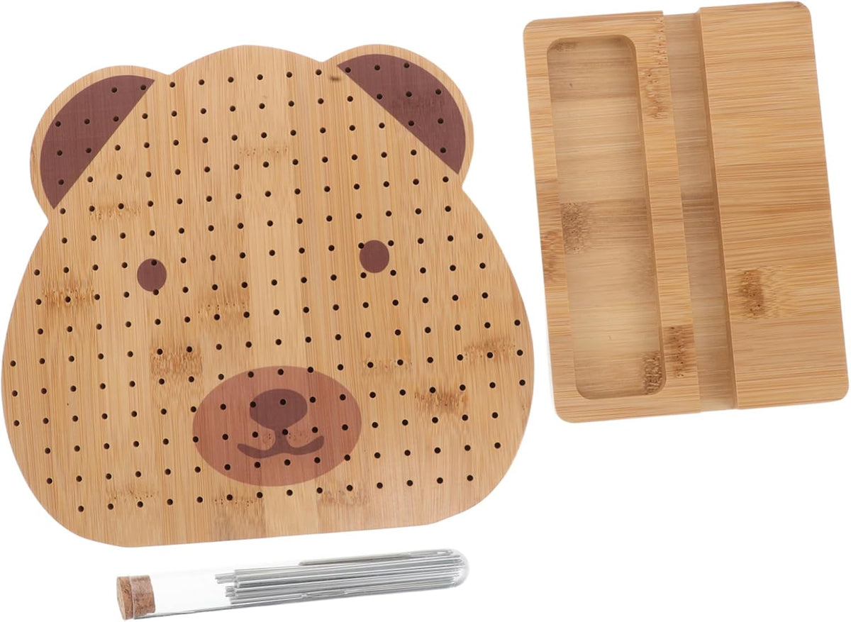 Wooden Crochet Blocking Board Set for Fiber Crafters, Adjustable Pins