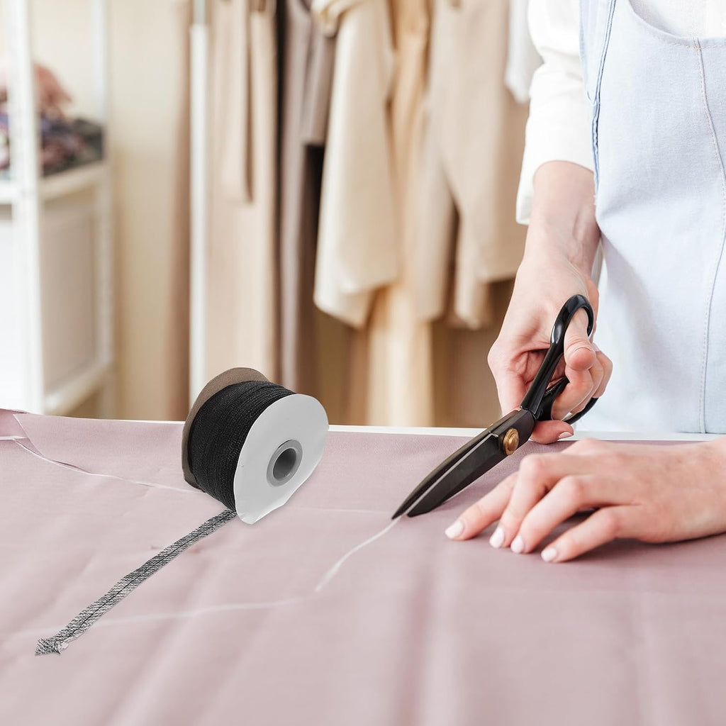 1 Roll Fusible Interfacing Strip for Sewing, Black Non-Woven Fabric